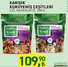 TARIM KREDİ KARIŞIK KURUYEMİŞ ÇEŞİTLERİ 200 G